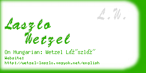 laszlo wetzel business card